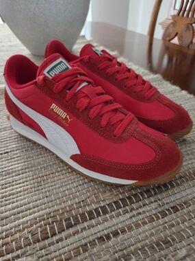PUMA Easy Rider Red & White Retro Sneakers